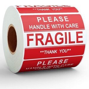 50 FRAGILE Stickers 